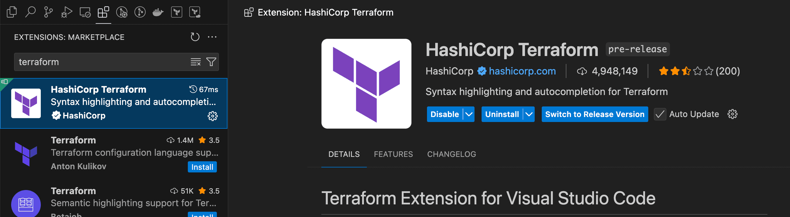 Visual Studio Code에도 Extension이 있어 문법이 맞는지 체크할 수 있다